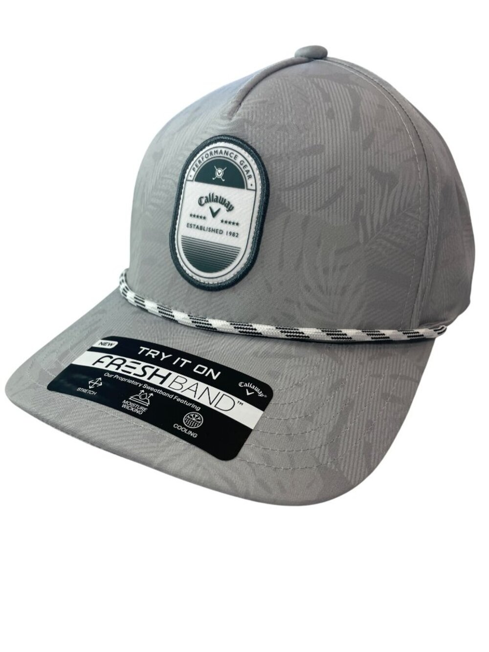 Callaway Headgear Birdie Brigade Golf Hat Gray Snapback Stretch Wicking $40 NWT